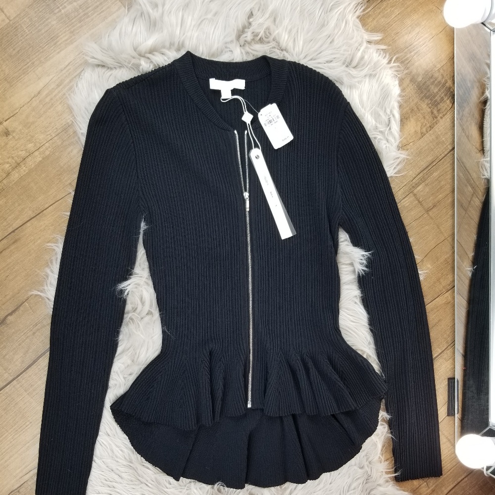 Released Rid Zip - Front Peplum Jacket